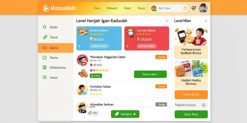 Screenshot menunjukkan tampilan permainan slot yang menarik.